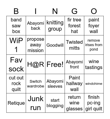 June 2024 Bingo Card