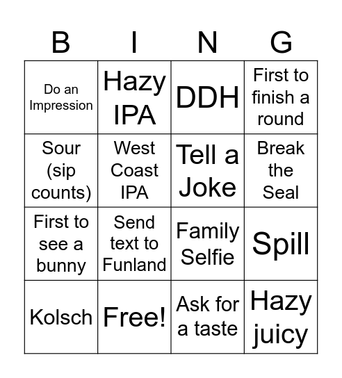 Father's Day 2024 Bingo Card
