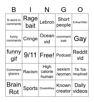 Insta Bingo Card