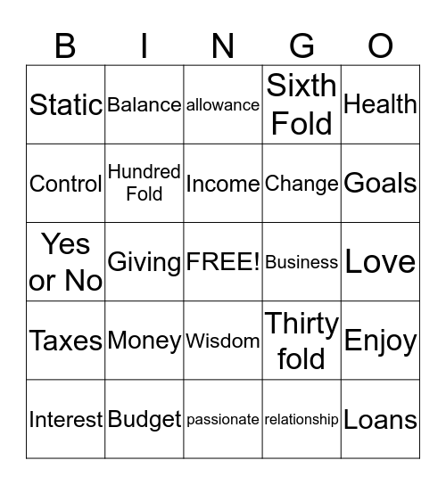 What's best for you!!! Bingo Card