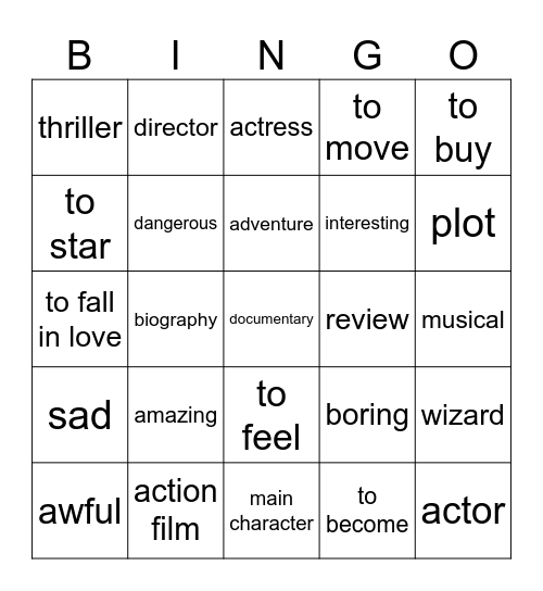 Bloggers 2, Unit 5 Vocab Bingo Card
