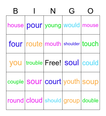 ou 五個音 Bingo Card