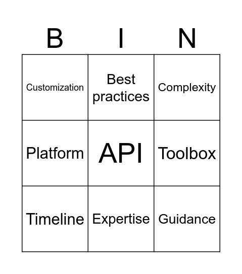 Feedback bingo Card