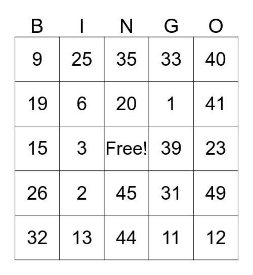 belk Summer Fun  Bingo Card