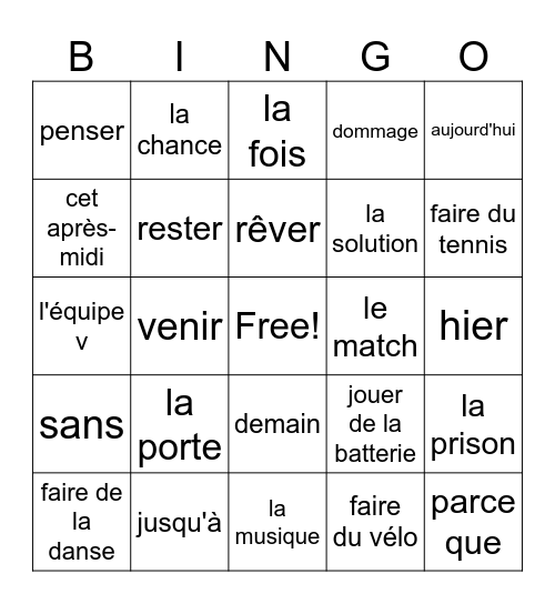 mh1 chapitre 7 grl6 Bingo Card