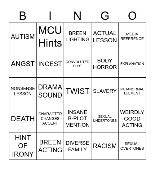 TOMMOROW'S TEACHINGS Bingo Card