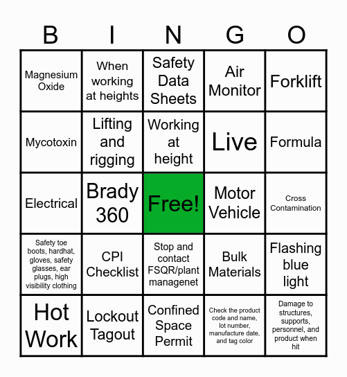 Green Day BINGO June 2024 Bingo Card