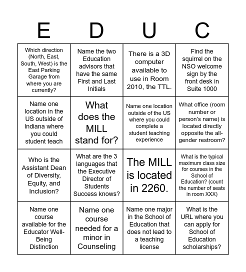 Bingo Card