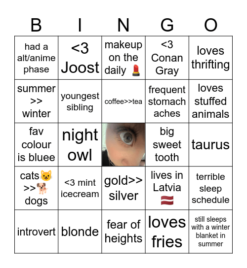 Wirco's bingo 🌞 Bingo Card