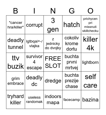 dbd anni bingo Card
