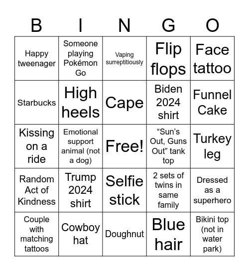 Dollywood Bingo Card