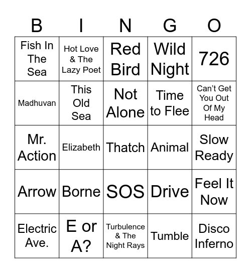 Goose Bingo Card