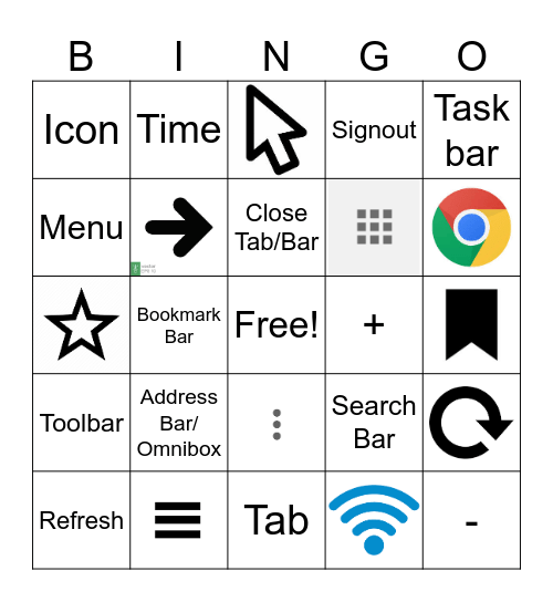 Browser Labeled Bingo Card
