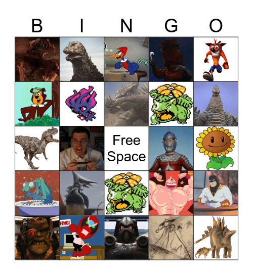 Favorite Character Bingo Card