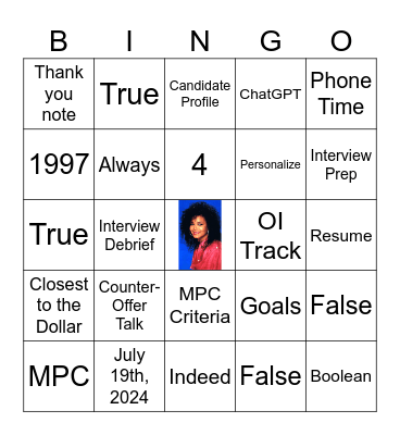 O F F E R Bingo Card