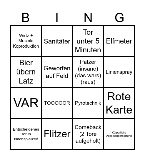 EM Bingo Card