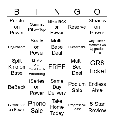 4th of July Bingo Card