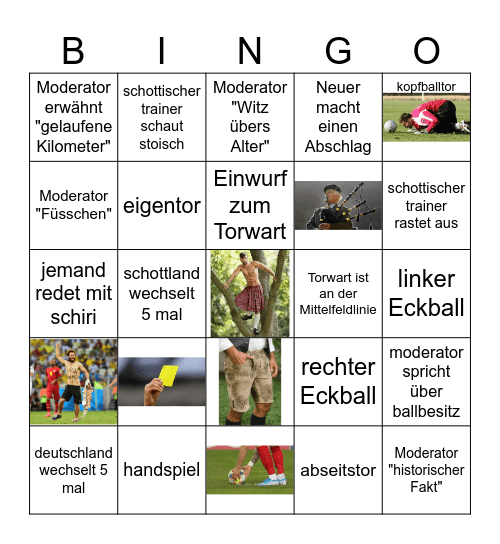 GER vs SCOTS Bingo Card