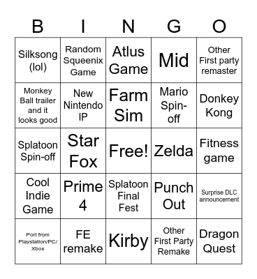 June Direct Bingo Card