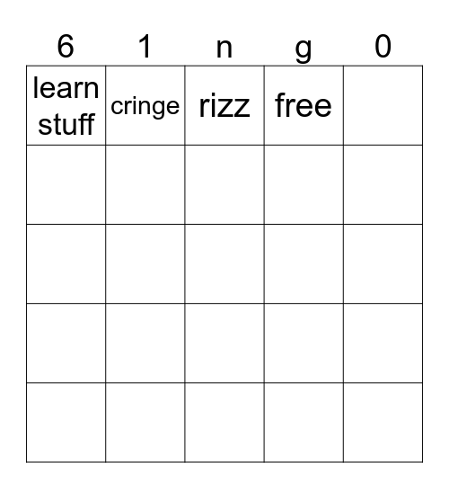 lol Bingo Card