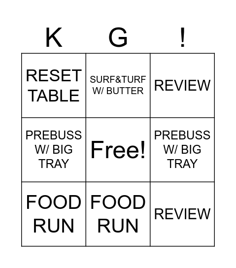 Bingo Card