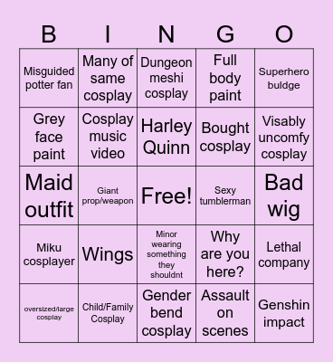 Convention Bingo Card