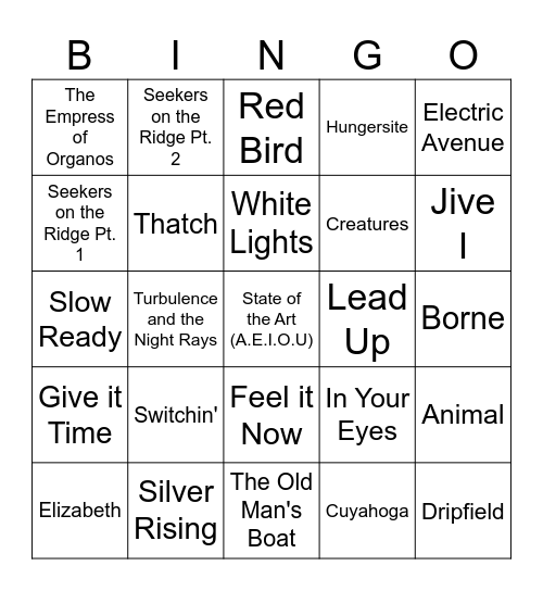 More Summer Tour '24 Bingo! Bingo Card