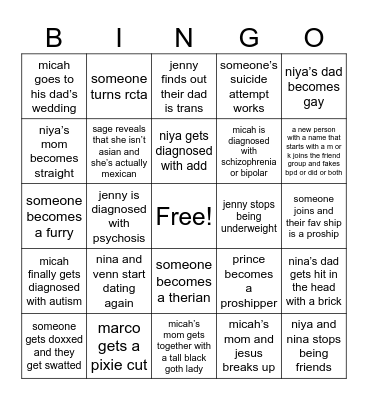 diabolical summer bingo Card