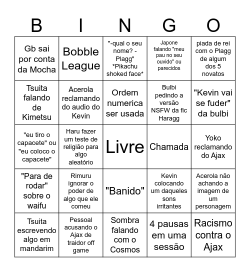 Bingomonogatari Bingo Card