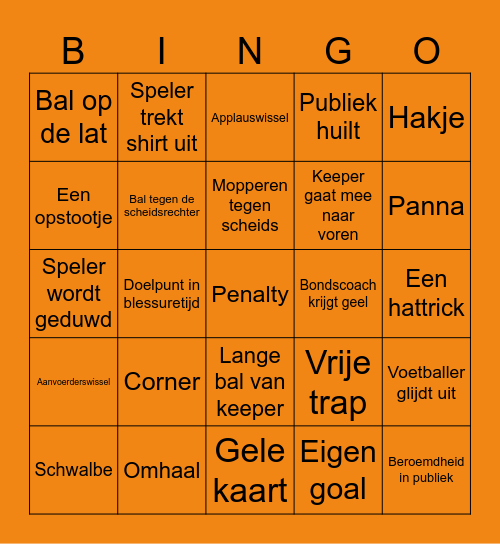 EK Bingo Card