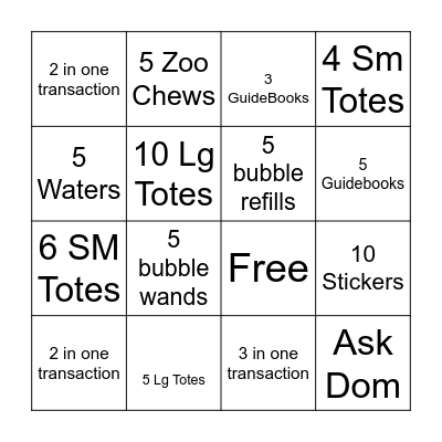 Summer Bingo Card