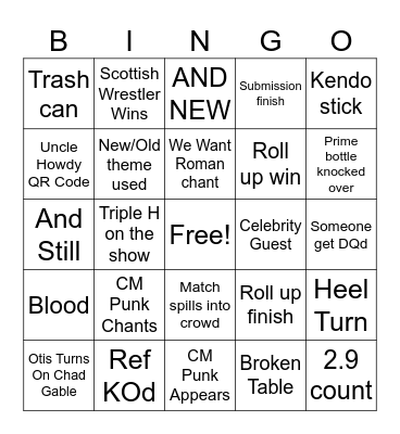 Allenownz Clash At The Castle Bingo Card