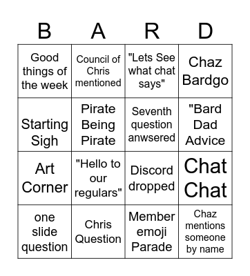 Final Bardgo Bingo Card