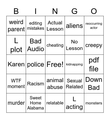 Tomorrow's Teachings Bingo Card