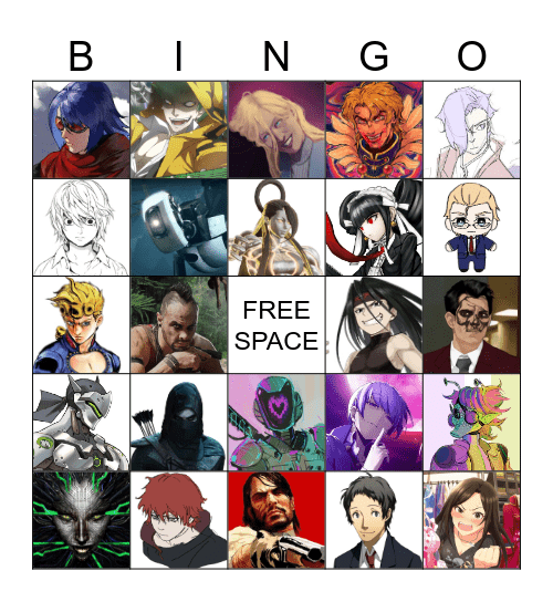 Favorite Character Bingo Card