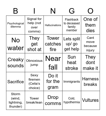 Fall Bingo Card