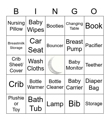 BABY SHOWER BINGO Card