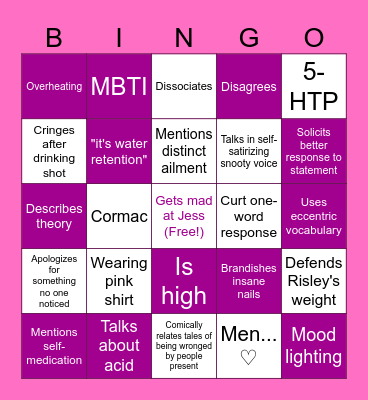 James Bingo Card