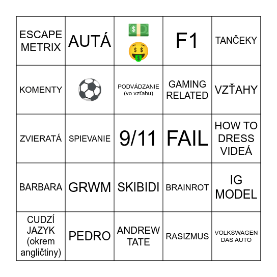 IG REELS BINGO Card