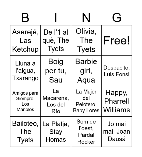 CAU ANIVERSARI Bingo Card
