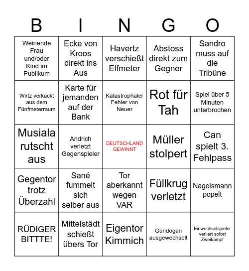 Supertruppenbingo Card