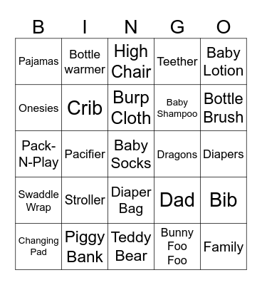 Baby BouncerMcClurkan  Bingo Card