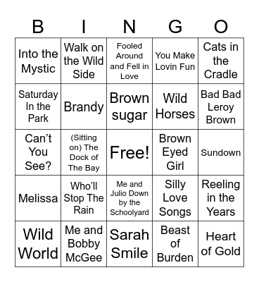 Extra.  24 Bingo Card