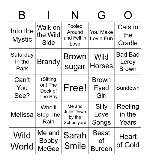 Extra.  24 Bingo Card