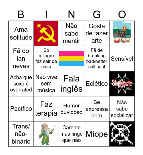 Bingo do Kaio Bingo Card