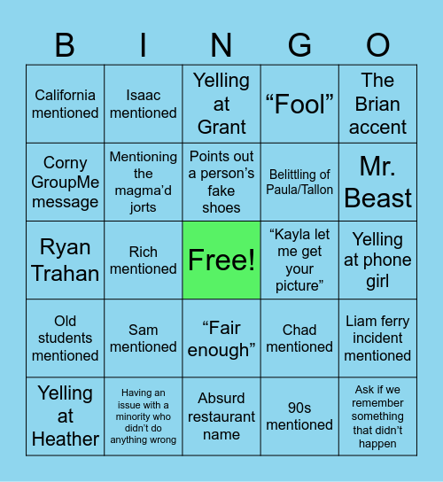 Brian NYC Bingo Card