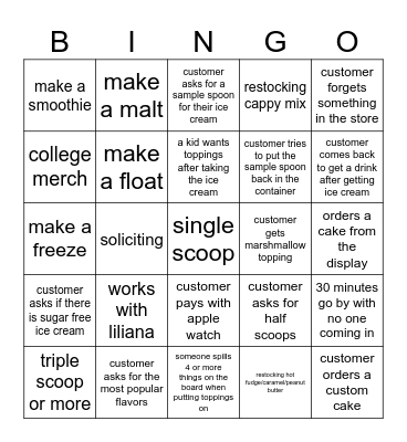 6/15/2024 midday shift Bingo Card