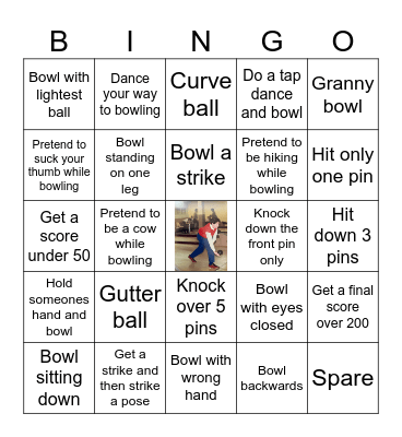 Aileens 50th Birthday Bowling Bonanza!(50 decades: Baby to grade 6, Indignant teen, Notorious 20s, Great 30s, Outstanding 40s) Bingo Card