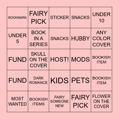 WISHLIST FAIRY Bingo Card