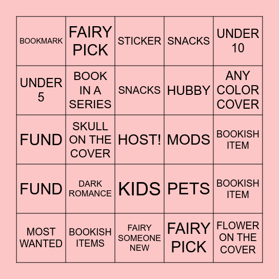 WISHLIST FAIRY Bingo Card